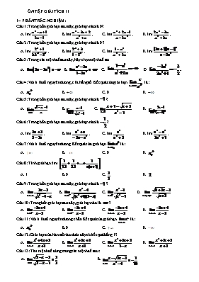 Ôn tập Giải tích 11
